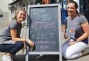 Sign writers like to spread cheer with daily messages