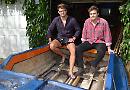 Friends restoring our Henley in Bloom boat to former glory