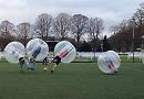 Twins' football match is a bubble act
