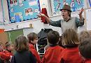 CBeebies' Mr Bloom visits school