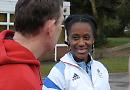 Olympic sprinter shares tips with students