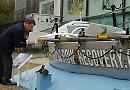 Transatlantic rowers' boat on display in Henley