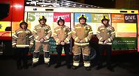 Children (and adults) explore station and learn about fire safety