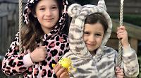 Girl inspired by her leopard onesie wins egg competition