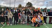Tennis players dressed up for Halloween tournament