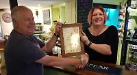 Pub receives hospitality award on landlady’s birthday