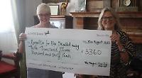 Ex-mayor presents £6,720 to two charities