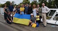 Ukrainian families given free river trip on key day