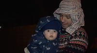 Real baby stars in railway nativity
