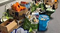 Pupils deliver donation bags to food bank