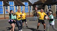 Walking netball match raises £1,600 for cancer charity