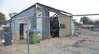 A4074 closed after fire rips through boatshed
