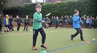 Pupils enjoy pancake races to celebrate half term break