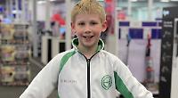 Boy, 10, receives new TV from his mother after winning diving competition
