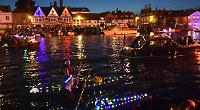 Sparkling boats light up the Thames