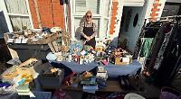 Neighbours hold sale outside their homes