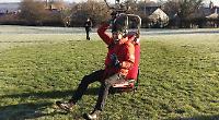 Balloonist stuns residents by landing in street