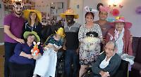 Bonnets and bunny ears at care home celebration