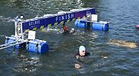 Record number of swimmers take on regatta course