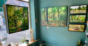 Browse around exhibition at picture framing shop