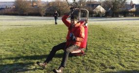 Balloonist stuns residents by landing in street