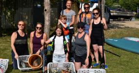 River clean-up and picnic on the meadows close Big Green Week