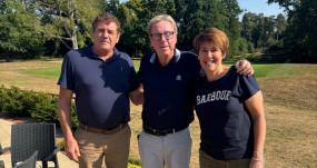 School tournament trophy signed by soccer supremo