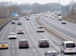 M4 closed eastbound due to overturned car near Junction 7