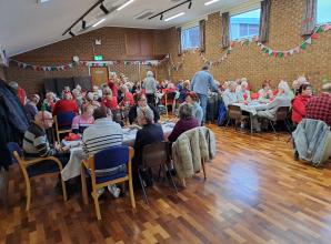 Cox Green Lunch Club members gather to enjoy Christmas meal