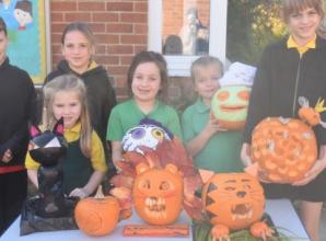 Demon pumpkin and vampire queen bee