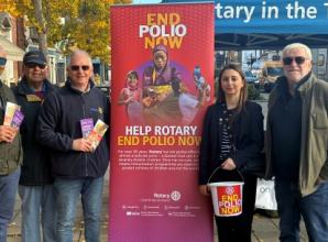Rotarians raise £200 to help fund polio vaccinations