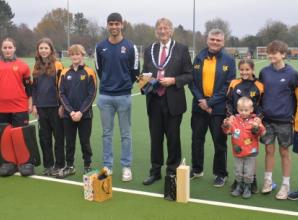 Great Britain hockey goalkeeper helps open all-weather pitch