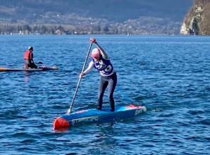Woman is top Briton at paddleboarding competition
