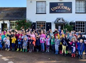 Father leads children’s walk in aid of his cancer treatment