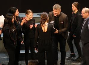 TV presenter judges school drama contest