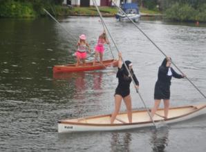 Crews get wet (not just from rain)