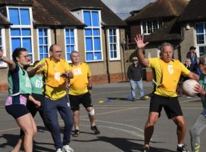 Walking netball match raises £1,600 for cancer charity