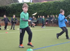 Pupils enjoy pancake races to celebrate half term break