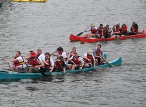 Splashing about on river