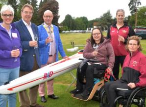 Disabled rowers given new scull to mark 10th regatta