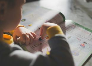 Child colouring, work, archive, school, SEND