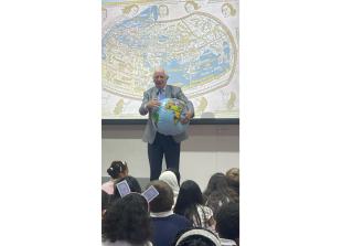 TV presenter Johnny Ball visits Cippenham school for NSPCC Number Day