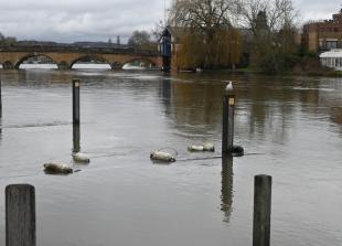 High river levels in Henley