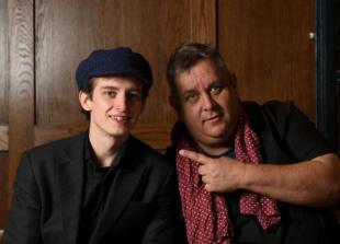 Musical fusion with dad on piano and son on sax