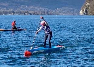 Woman is top Briton at paddleboarding competition
