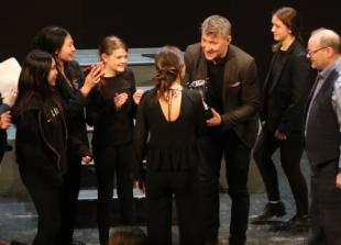 TV presenter judges school drama contest