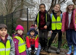 Children connect with nature