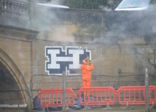 Graffiti removal underway