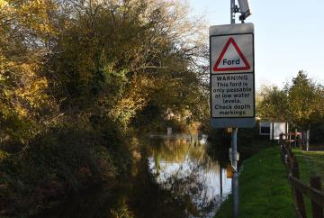 Drivers warned after car gets stuck in water at Charvil's Land's End Ford
