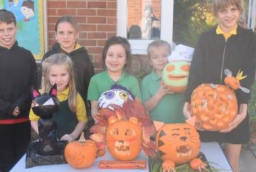 Demon pumpkin and vampire queen bee